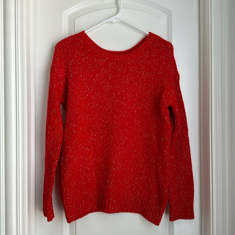 American Eagle red boyfriend sweater, size small
